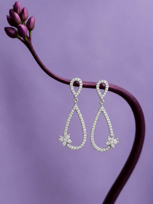 Star Teardrop Drop Earrings