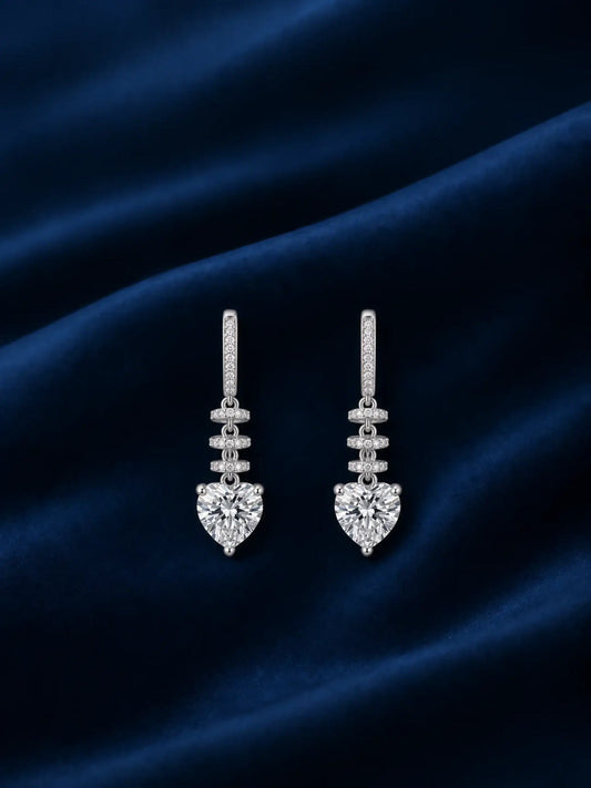Heart Link Drop Earrings