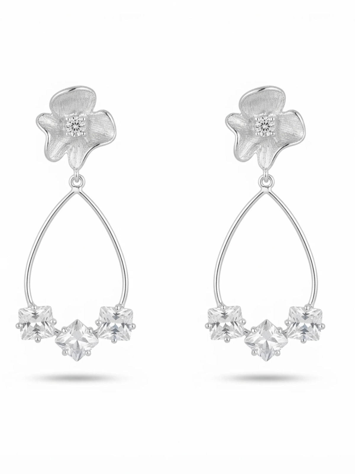 Floral Swing Drop Earrings