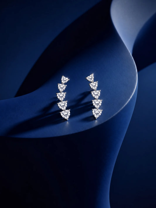 Graduated Heart Ear Climbers