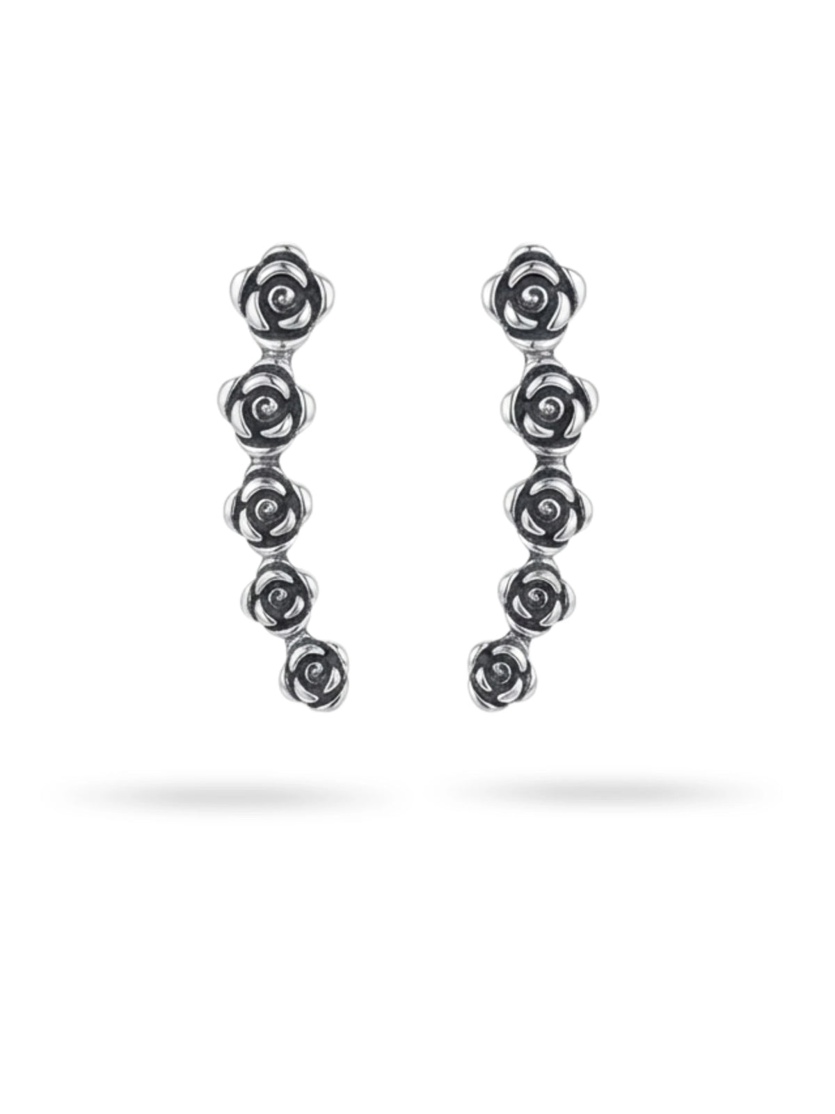 Oxidised Rose Ear Climbers
