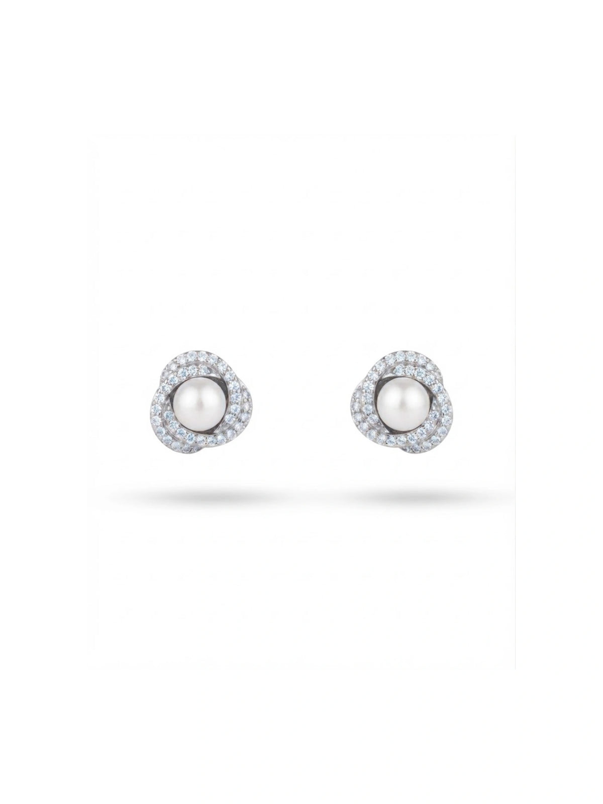 Interlaced Orb Swirl Stud Earrings