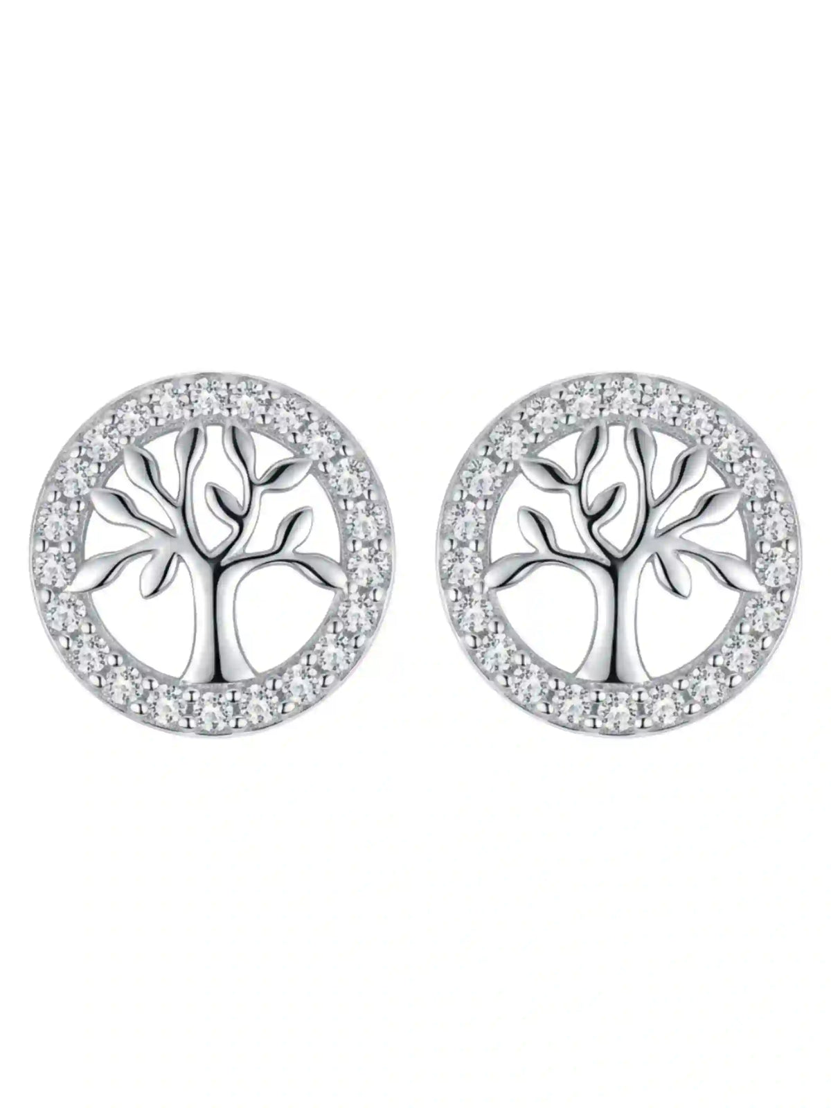 Tree Of Life Halo Stud Earrings