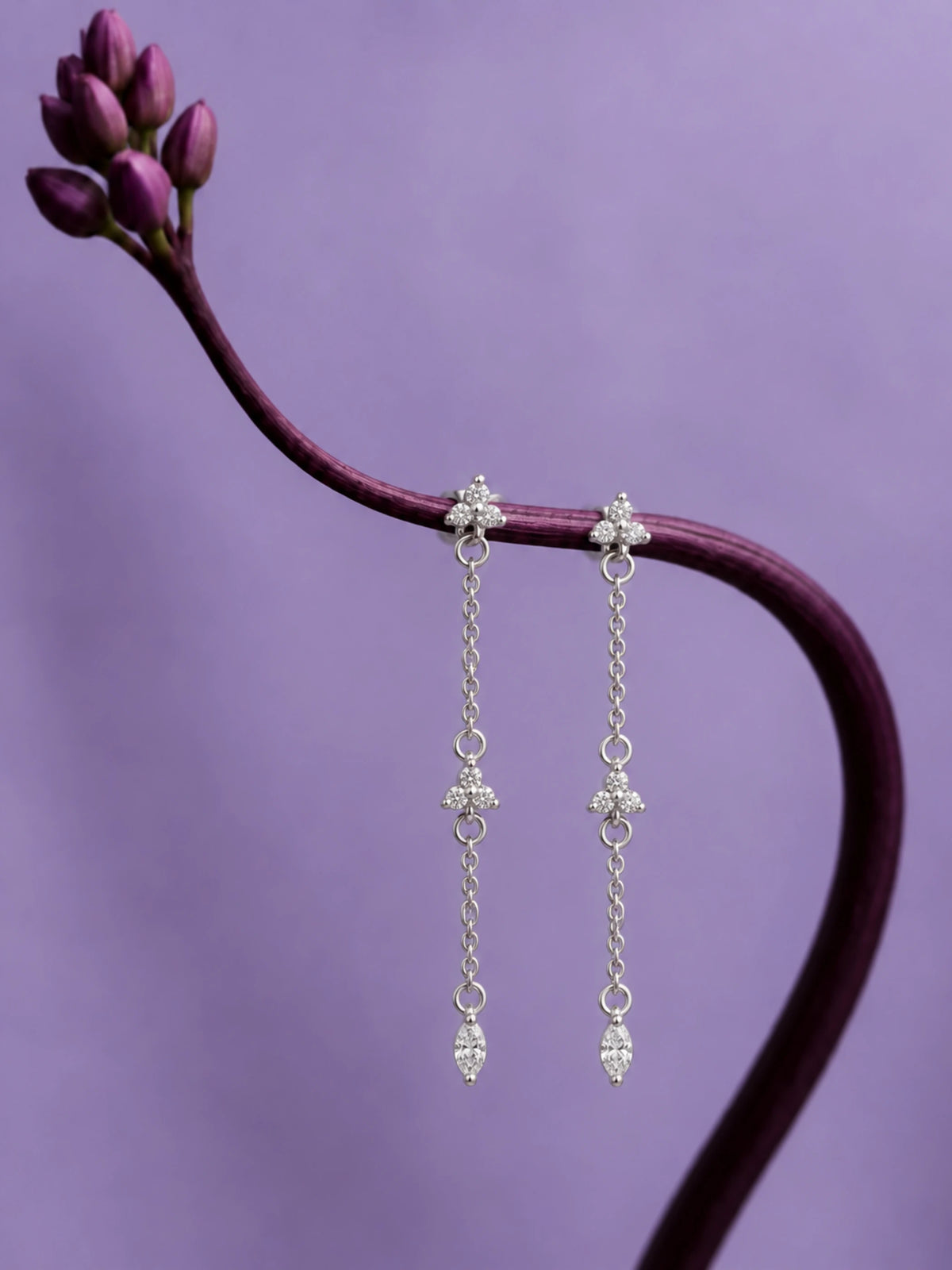 Fine Chain Drop Earrings