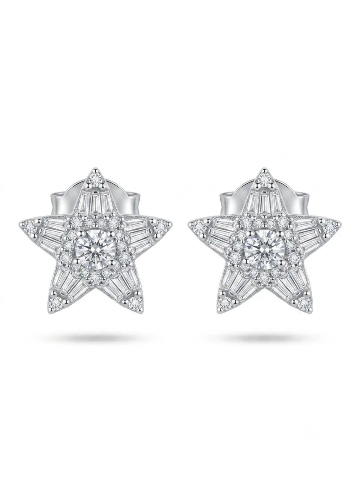 Layered Starburst Halo Stud Earrings