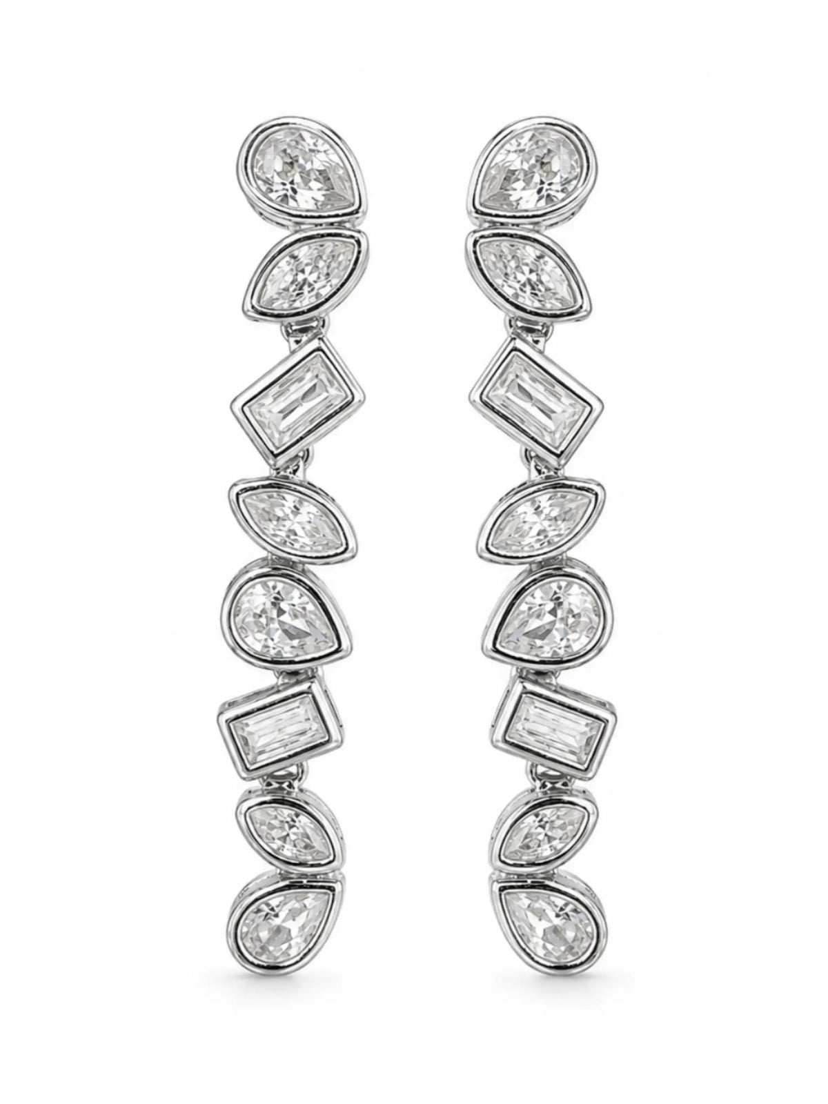 Mixed Shape Line Earrings