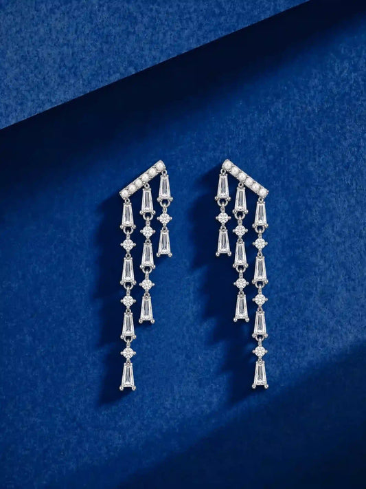 Three Strand Drop Earrings