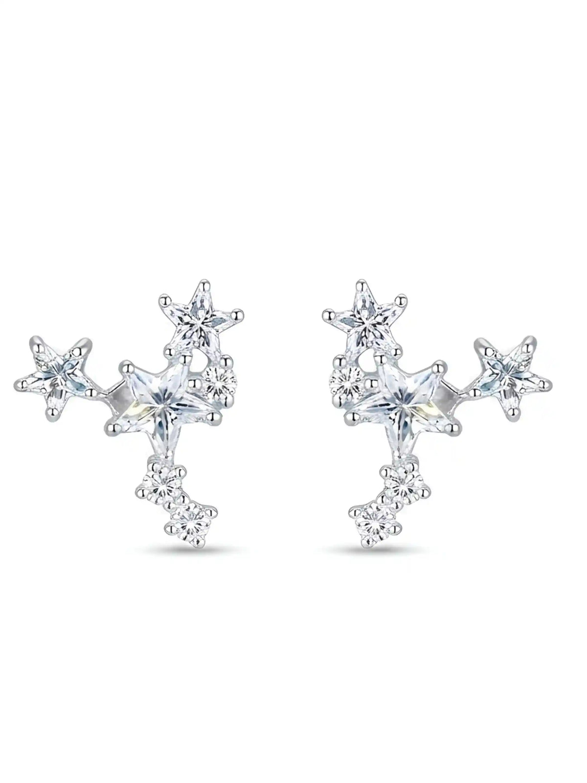 Mixed Star Cluster Stud Earrings