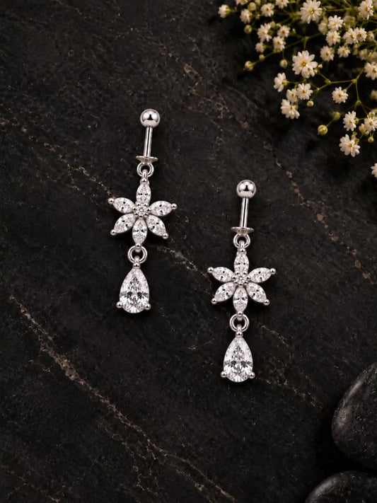 Clear Marquise Flower Drop Bugadi