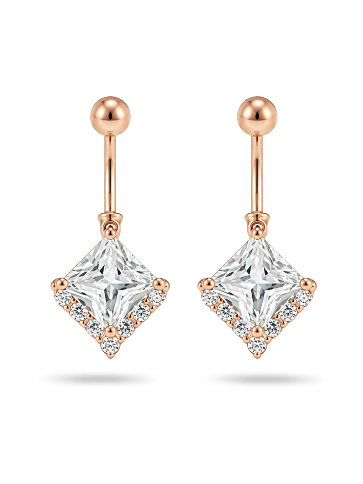 Rose Gold Diamond Halo Bugadi