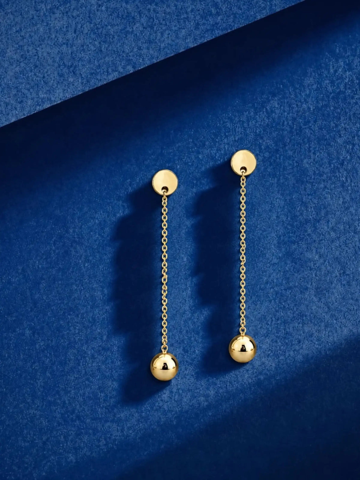 Gold Tone Ball Chain Earrings