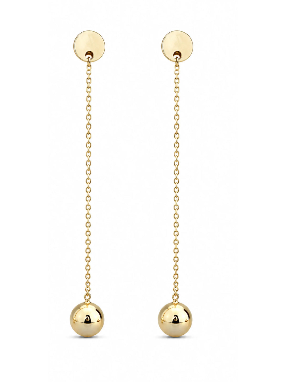 Gold Tone Ball Chain Earrings