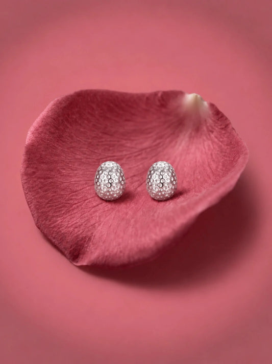 Dimpled Dome Stud Earrings