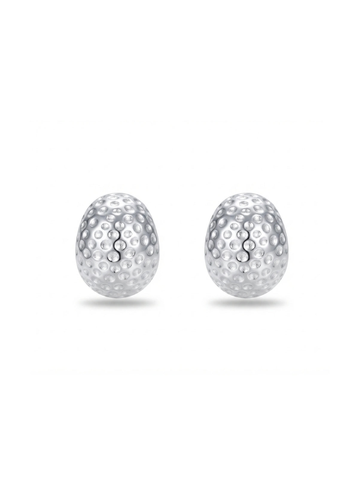 Dimpled Dome Stud Earrings